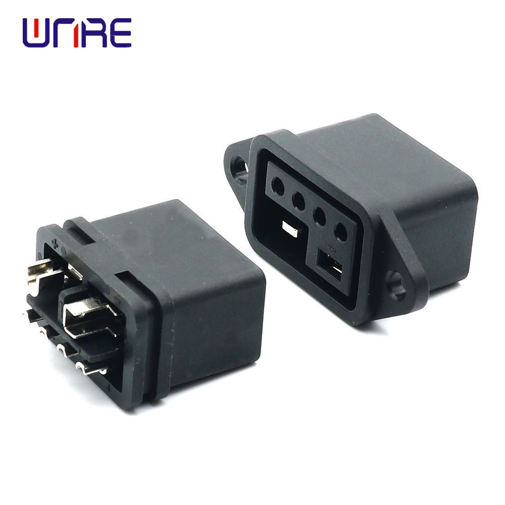 新国标2+4充电公母插头插座 接口锂电动滑板自行平衡车储能连接器