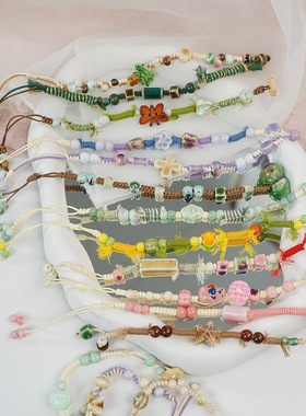 小红书风民族编织陶瓷手绳