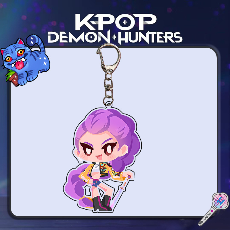 KPOP猎魔女团亚克力周边钥匙扣鲁米米可爱动漫包包挂件钥匙扣挂件