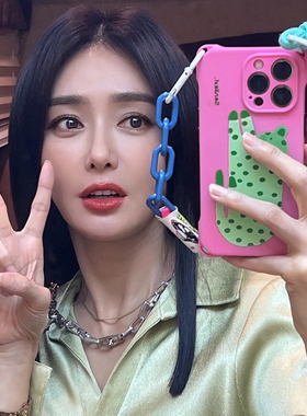 秦岚同款粉iPhone13斜挎手机壳小众适用苹果12promax挂绳15新款14plus明星mate60pro/华为pura70ultra/nova12