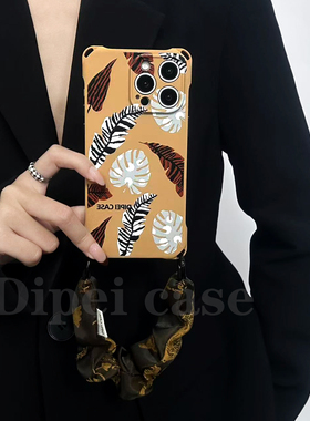 轻复古标本~17promax挂绳手机壳四角开孔适用苹果iPhone16plus华为mate70pro/60手提Pura80斜挎小米15/14防摔