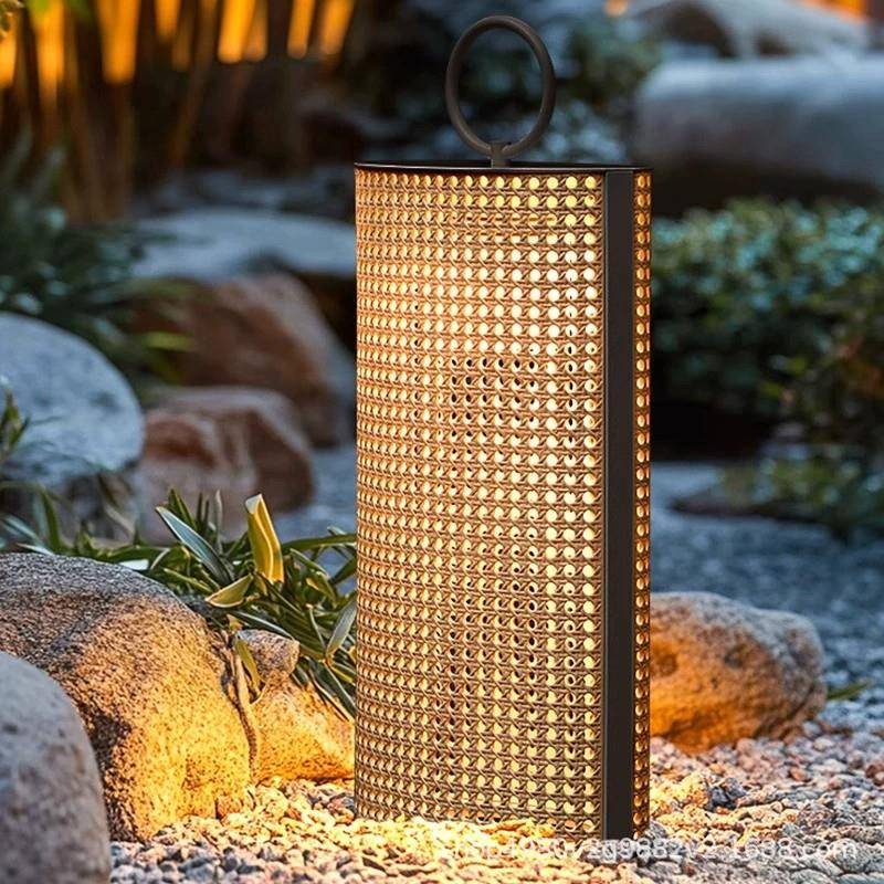 草坪灯防水户外庭院灯别墅造景日式露台布置充电手提太阳能落地灯