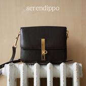 SERENDIPPO新品 植鞣革巧克力包小众原创轻奢小方包高级感斜挎包女