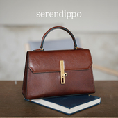 佳雪佳敏直播精选 SERENDIPPO包包六月小号植鞣革手拎包