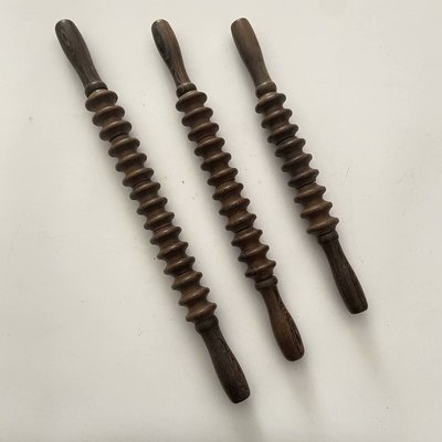 瑜珈轮鸡翅木瑜伽健身放松滚轮木质按摩棒家用滚轮式手推轮