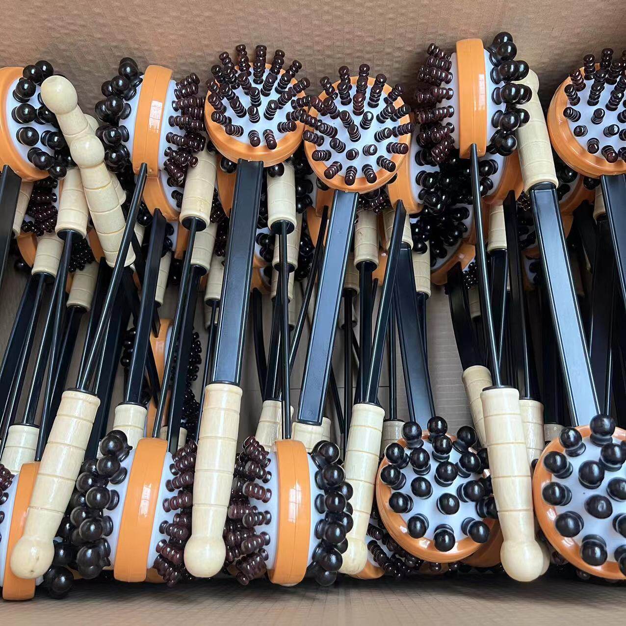 气囊按摩锤木质手柄106气囊敲背锤按摩滚珠保健经络敲背锤按摩器