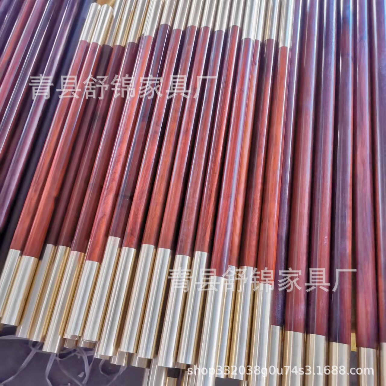 厂家直供北部紫檀木金箍棒棍红木棍子齐眉棍太极棍一米二金箍棒