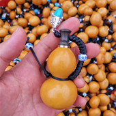 小酒葫芦挂件迷你酒葫芦可包浆防渗人工编制把玩葫芦