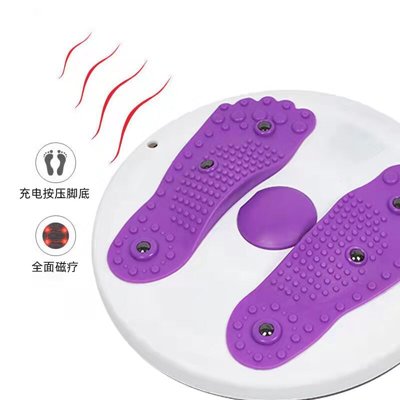 新款扭腰盘脚丫双踏板锻炼腰部按旋转训练机扭腰器转盘磁石大号