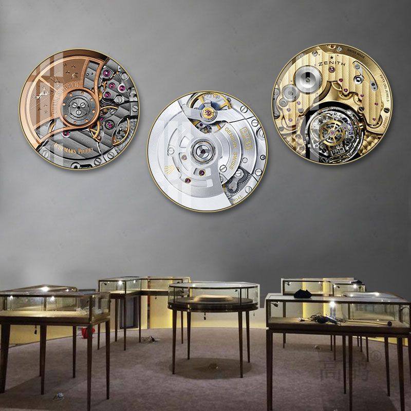 手表装饰画机芯分解图名表钟表行挂画寄卖行工作室高端圆形壁画,家居饰品,现代装饰画,淘宝优惠券,粉丝福利购,淘宝优惠卷