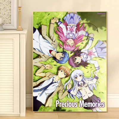 AngelBeats立华奏天使心跳动漫挂画二次元装饰画卧室房间床头壁画