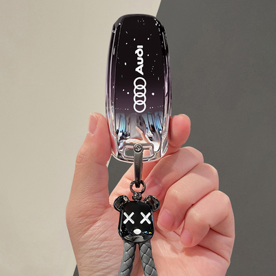 奥迪A6L钥匙套2023款A3L男士Q4etron高档Q5etron扣Q7 A7 A8 Q8 Q6