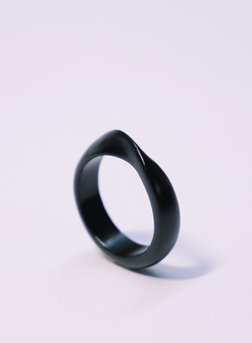 莫比乌斯环戒指紫光檀浔山情侣