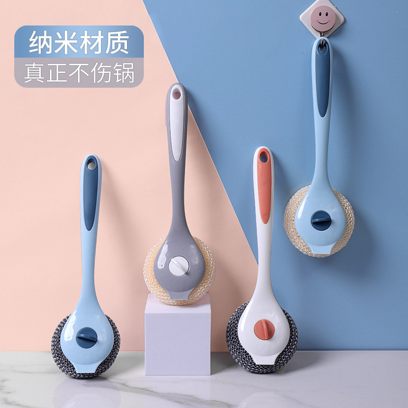 厨房刷锅长柄钢丝刷不掉渣家用钢丝球清洁球不锈钢刷锅神器清洁球|msdalam kategori keluarga/Alat Pembersihan peribadi, kerja-kerja rumah/Floor peralatan pembersihan, berus, Dapur dengan berus - dari Buy2taobao.com untuk memberikan perkhidmatan ejen Taobao profesional membeli