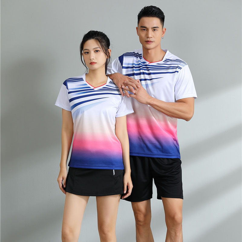 羽毛球服男女排球短袖T恤比赛
