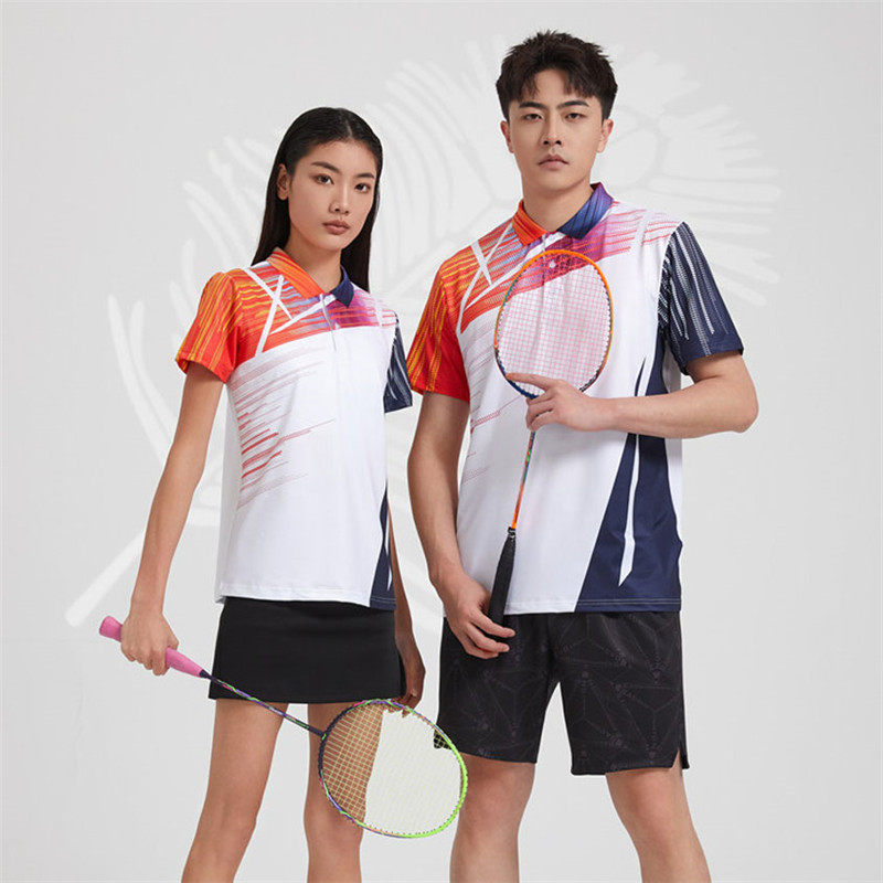 快干吸汗速干羽毛球服套装翻领男女童定制排球衣运动比赛乒乓球衣