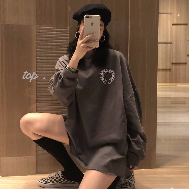 ins超火港风网红长袖T恤女初秋洋气原宿百搭宽松慵懒风chic上衣潮|ruв категории Женская одежда, футболка - от Buy2taobao.com для оказания профессиональной услуги покупки агента Taobao