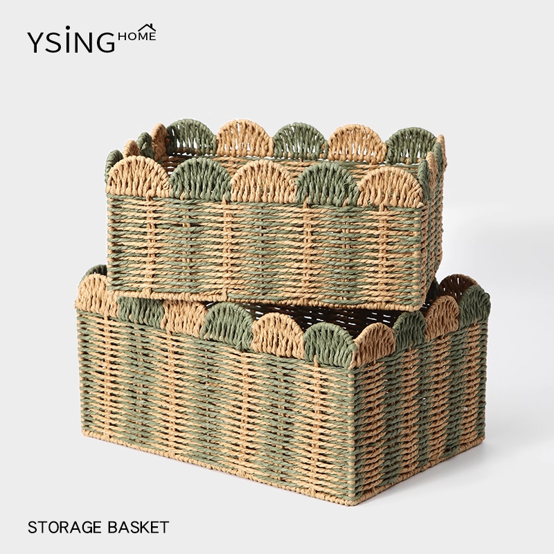 编织收纳筐家用手工储物筐零食杂物收纳篮卧室卫生间浴室柜下篮子