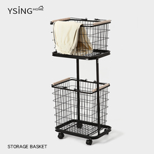 家用脏衣篓双层可分类推车高档轻奢高级感脏衣服收纳筐带轮脏衣篮