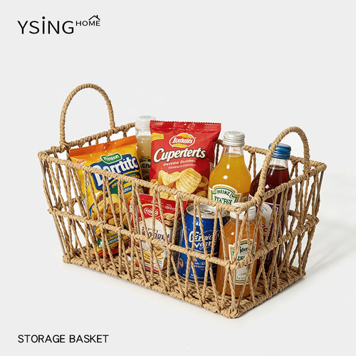 日式手工编织干果糖果收纳筐