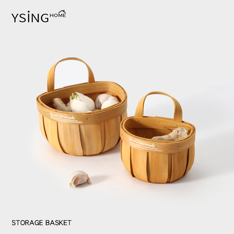 姜蒜收纳筐壁挂收纳篮厨房日式编织框放生姜大蒜挂篮置物架鸡蛋篮