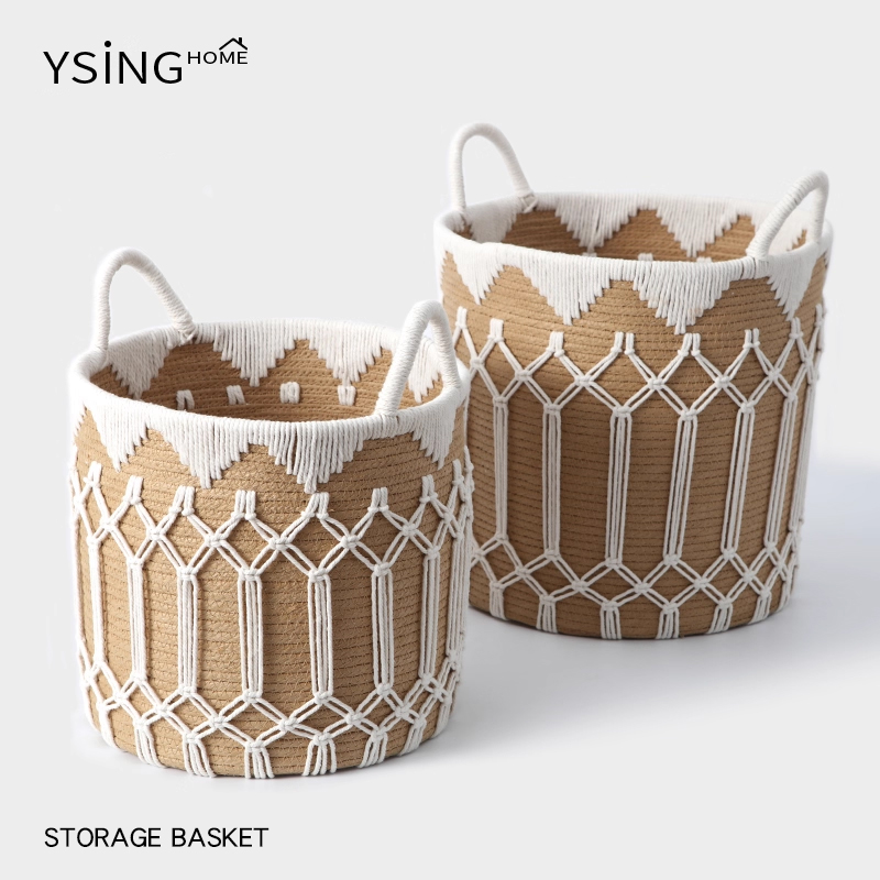 手工编织脏衣篓家用衣物收纳筐高颜值轻奢脏衣服收纳桶手提洗衣篮