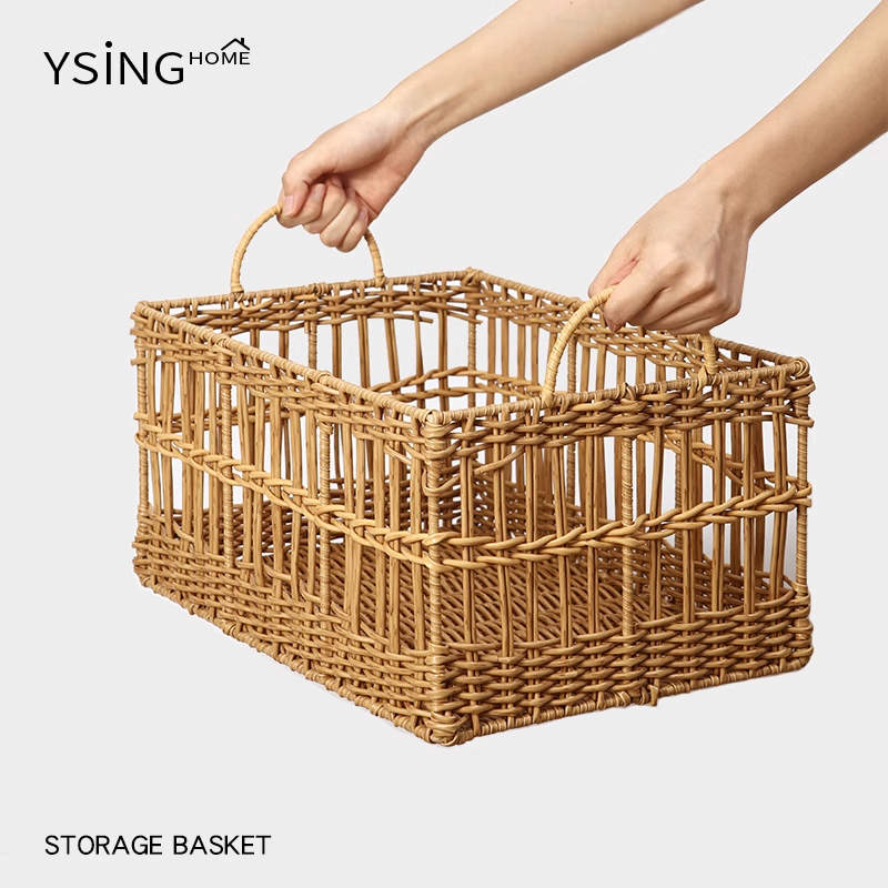 仿藤编收纳筐脏衣服篮子内衣内裤收纳盒零食鸡蛋储物筐零食整理筐