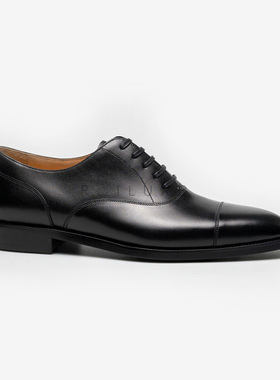 Notations 男士职场商务英伦匠心手工真皮牛皮黑色三接头牛津皮鞋