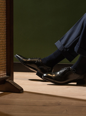 Oct Tenth阿德莱德牛津鞋 手工固特异正装皮鞋手缝沿条结构Oxford