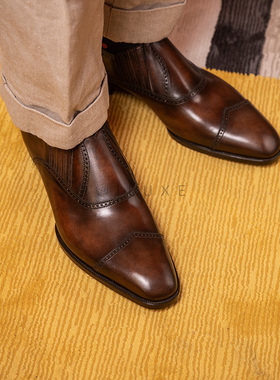 Oct Tenth固特异皮鞋 国货手缝沿条 一脚蹬Lazyman布洛克懒人鞋男