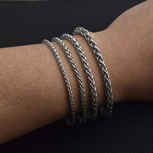 钛钢龙骨链手链个性粗细酷帅手链欧美潮款简约手链百搭时尚手链男