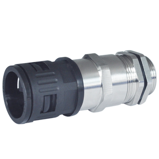 蓝江 M牙带锁紧电缆密封塑料软管接头304不锈钢波纹管快速格兰头