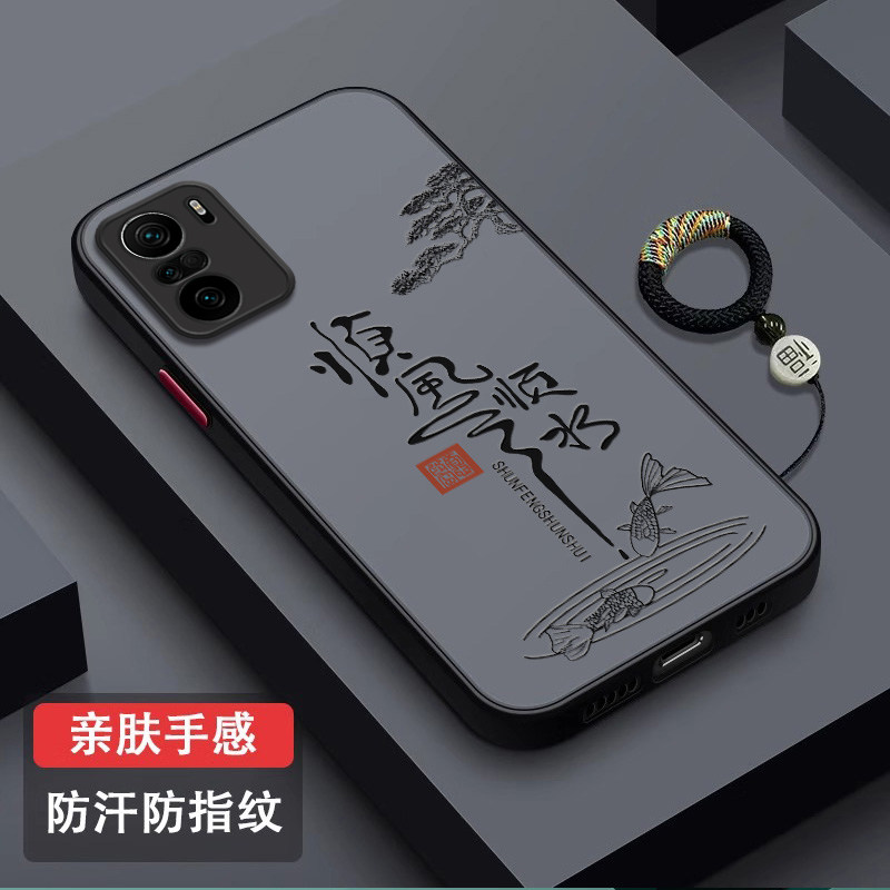 顺风顺水适用红米k40手机壳k40pro肤感磨砂pro+保护套全包防摔redmik40s创意k40游戏增强版男女指环por外壳潮