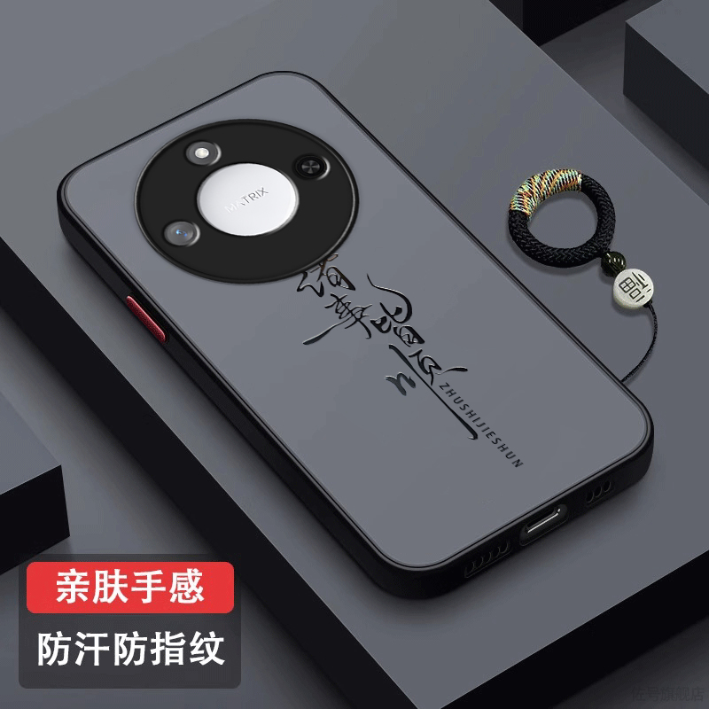 诸事皆顺适用华为荣耀x60手机壳x60pro肤感磨砂保护套镜头全包防摔honorx60i创意男女x60GT个性指环外壳潮牌