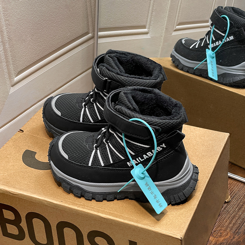 刂大鹅户外儿童雪地靴男女童冬季加绒保暖防滑厚底棉鞋男女孩靴子
