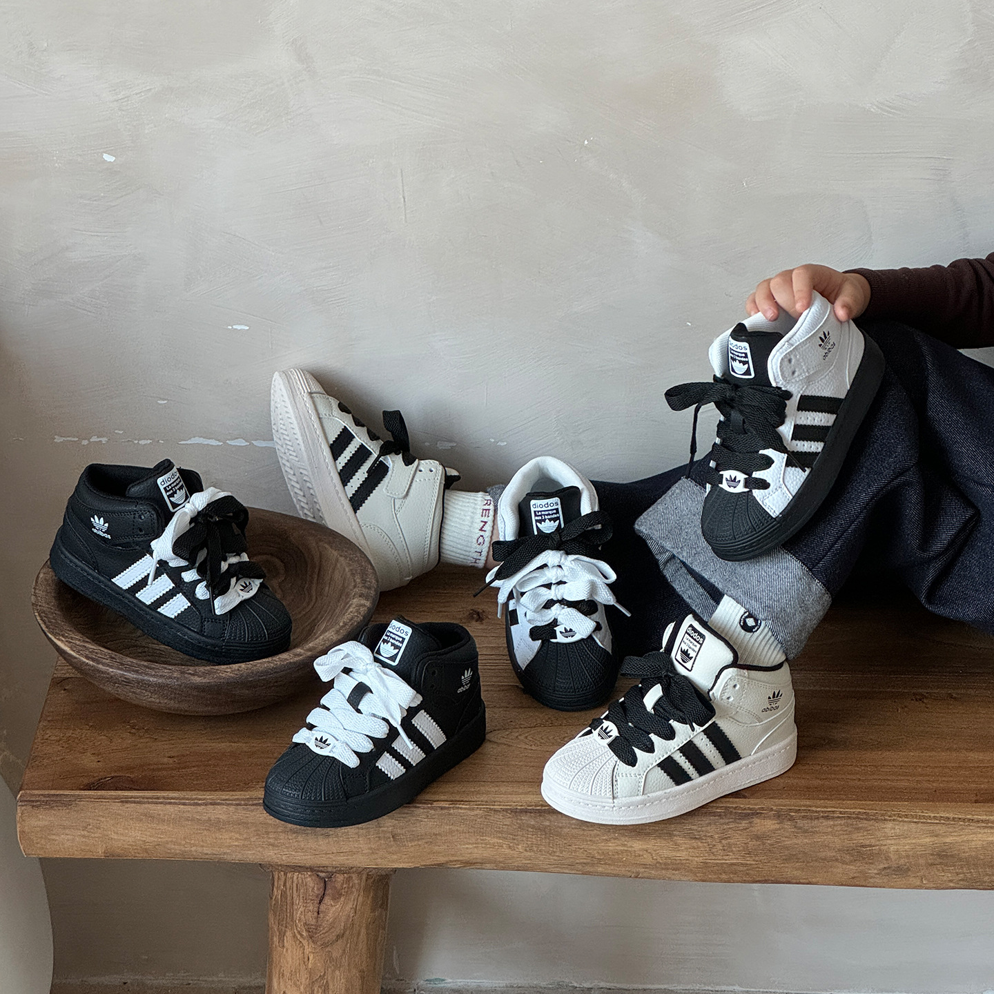 小红书推荐儿童真皮贝壳头运动鞋