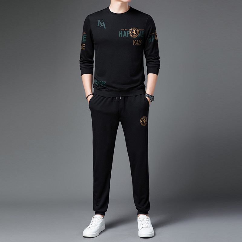 春季长裤青年男士休闲运动套装