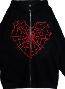 Skull Wings Hooded Zipper hoodieCoat骷髅翅膀连帽加绒卫衣外套