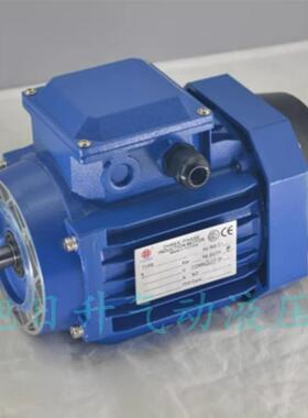 YUTIAN雨田铝壳电机马达YY7124 0.37KW B5 蓝色  304不锈钢轴