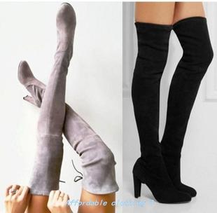 ladieS Suede Over THe Knee BOOTS fOr wOmen HigH HeelS SHOeS