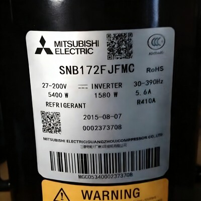 SNB172FJFMC SNB172FEGMC SNB172FDGM SNB172FEKMT三菱变频压缩机