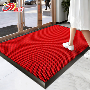 金宁别墅地垫入户门口家用防滑加厚红色进门脚垫防水室外除尘地毯