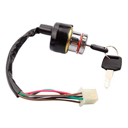 点火钥匙开关适配9孔6线电门锁（铁头）2档 袖珍迷你自行车