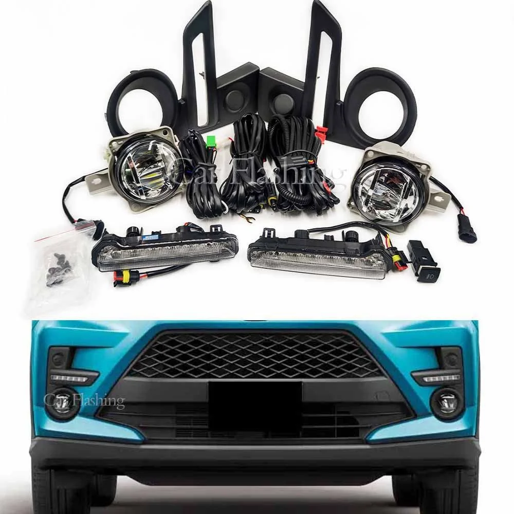 适用于丰田20-21款RAIZE日行灯日间行车灯前杠雾灯框雾灯总成