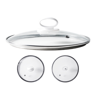 适配美的MP-CJ28Wok311炒锅盖cm玻璃盖子炒菜锅不粘锅无涂层配件