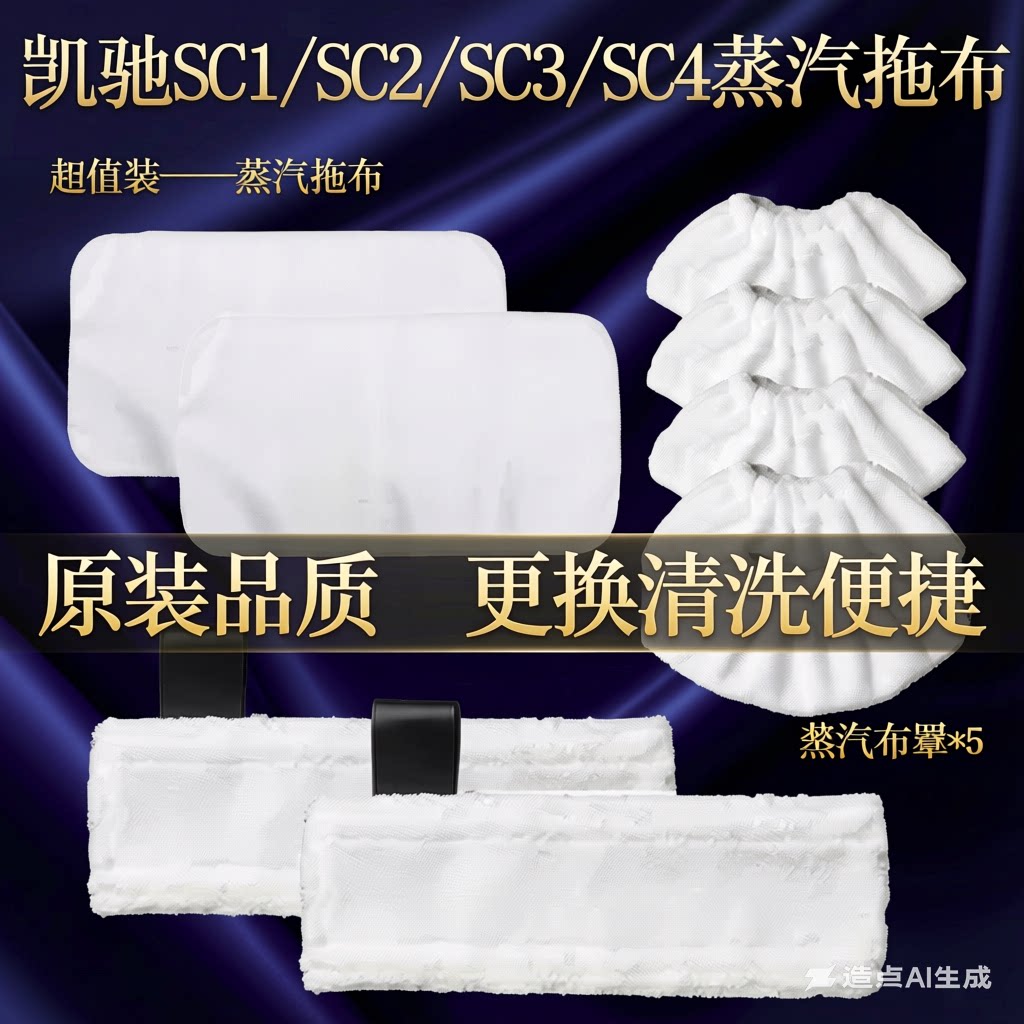 适配Karcher凯驰卡赫蒸汽清洁机配件SC2SC3SC4SC5拖布抹布罩CTK10