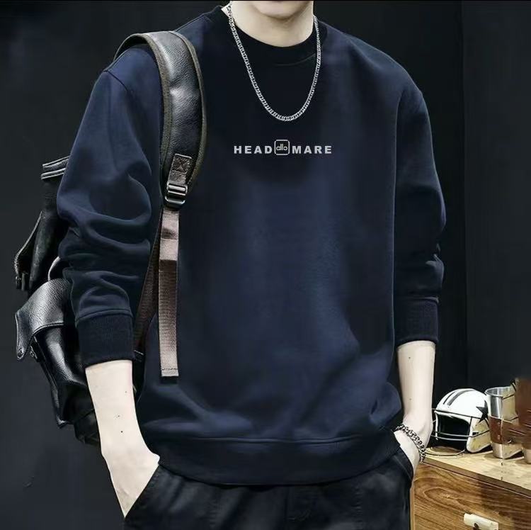 港风K&T系列圆领卫衣男款秋季户外运动百搭美式重磅无帽套头衫