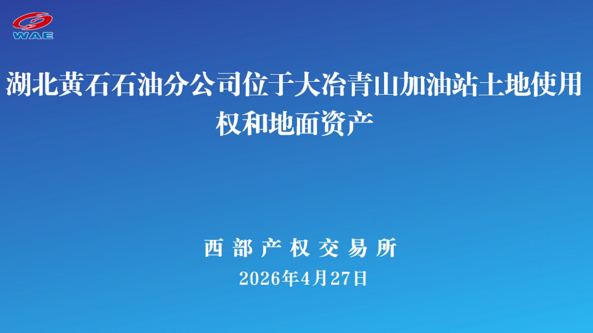 5月7日黄石市石油公司加油站土地使用权和地面资产网络拍卖公告
