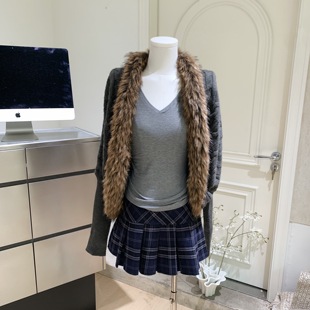 WITHMIN 毛衣开衫外套女2025新款秋冬宽松显瘦休闲百搭羊毛女上衣