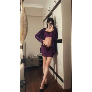 纯欲内衣性感网纱绑带蕾丝吊带裙女新款女人风连衣裙镂空法式小胸